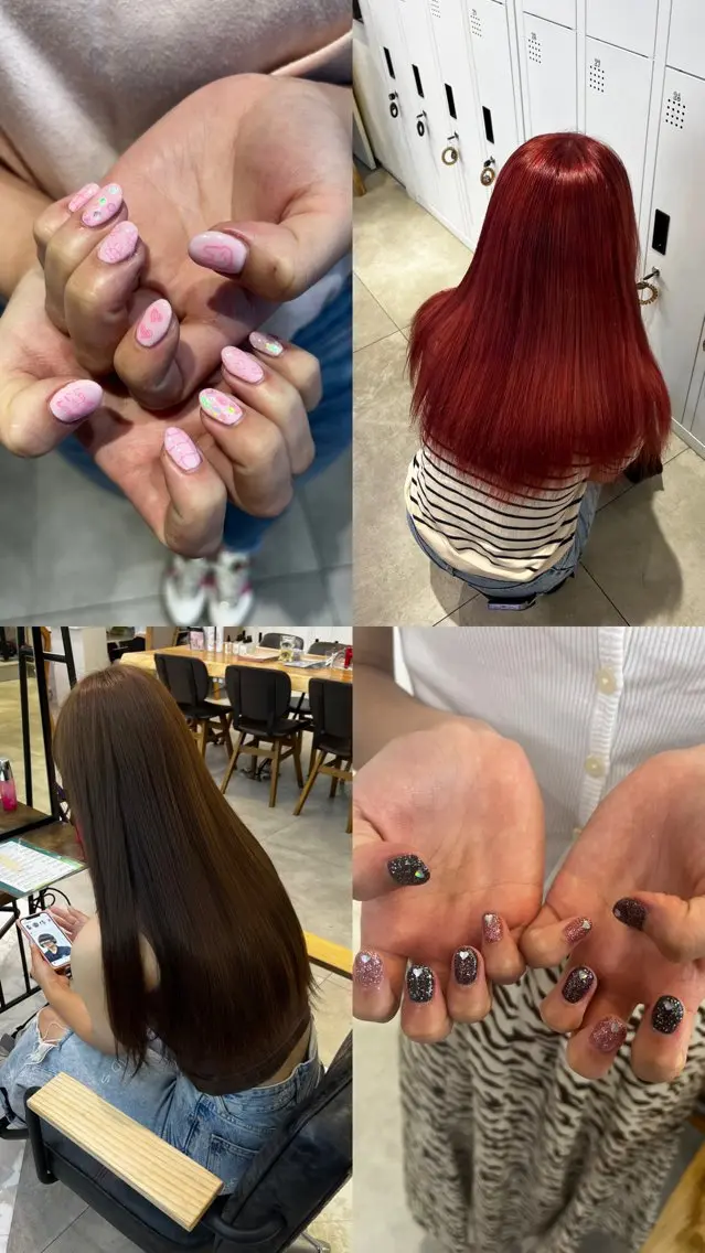 ⏰ヘアカラー&ネイルセットメニュー💇💅オフ✖️長さだし✖️の写真