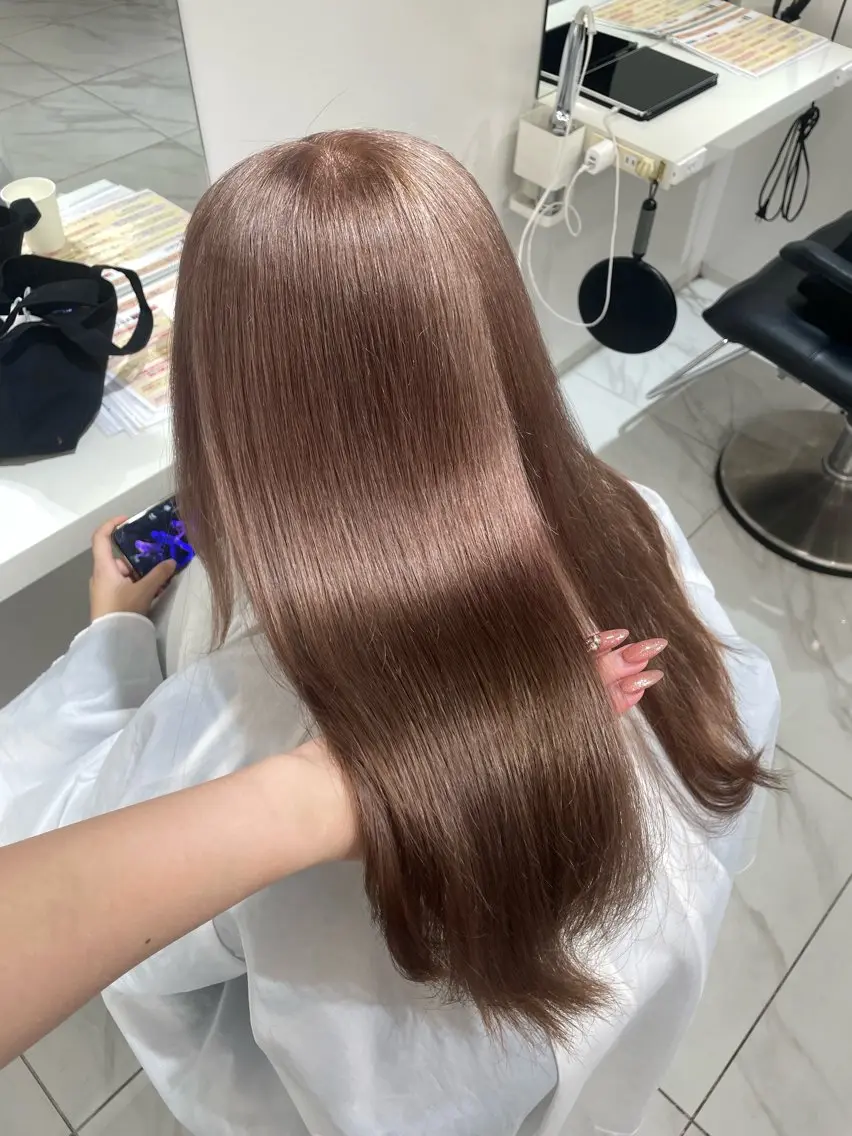 セミロング ヘアカラー 渋谷美容師 yuiのヘアスタイル