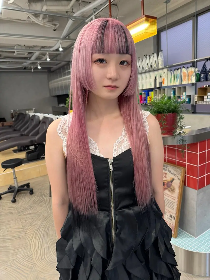 ロング カラー カット ヘアカラー トリートメント ヘアセット 🧡色落ちまで2度 楽しめる🧡ヨシキのヘアスタイル