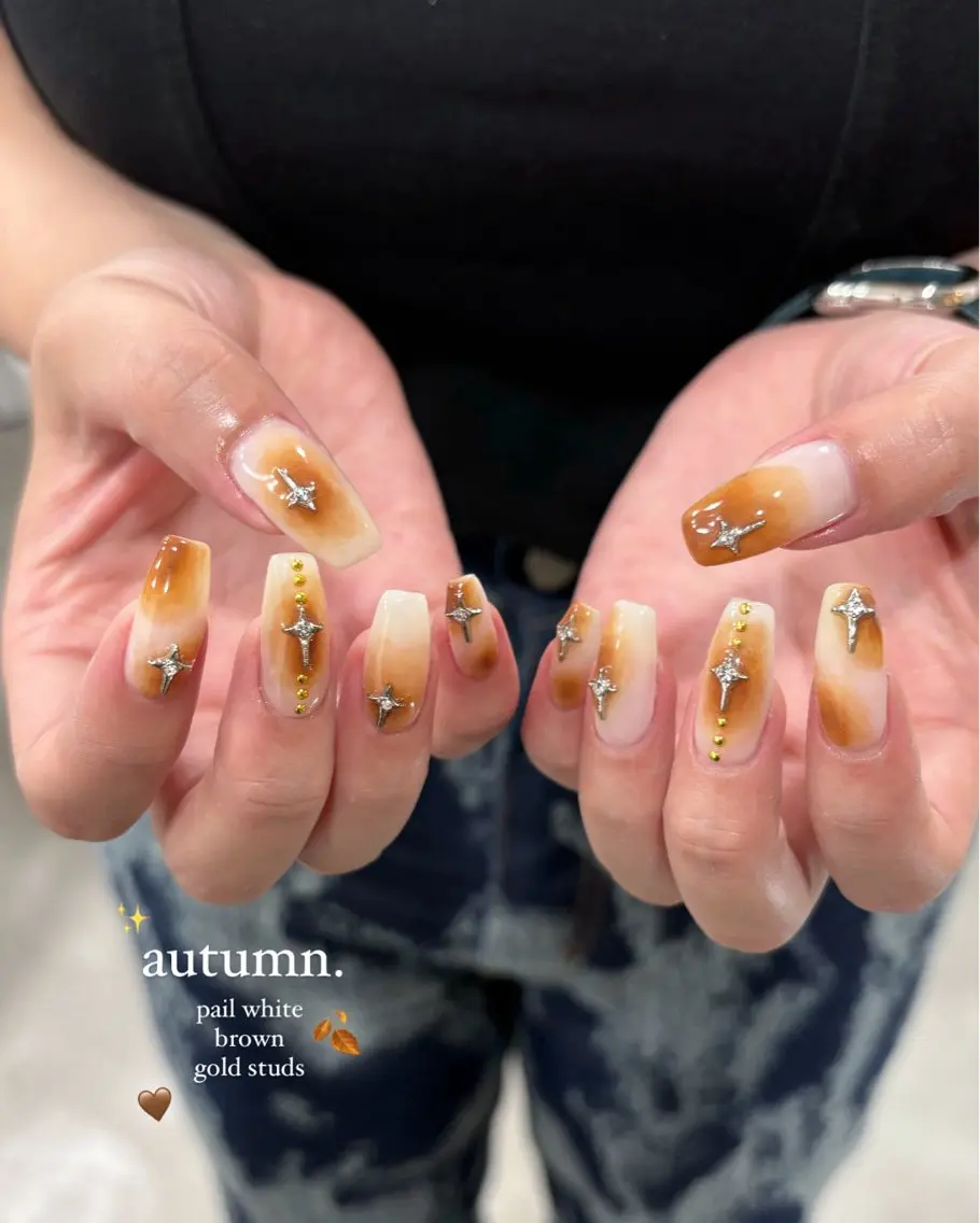 ネイル ハンドネイル 🤎Two ERI🤎のネイルデザイン
