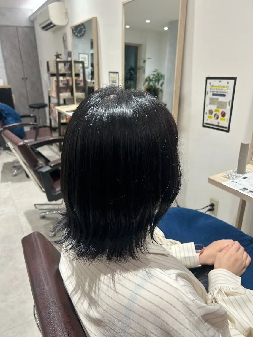 ミディアム カラー 透明感カラー ヘアカラー トリートメント 小池 颯希のヘアスタイル