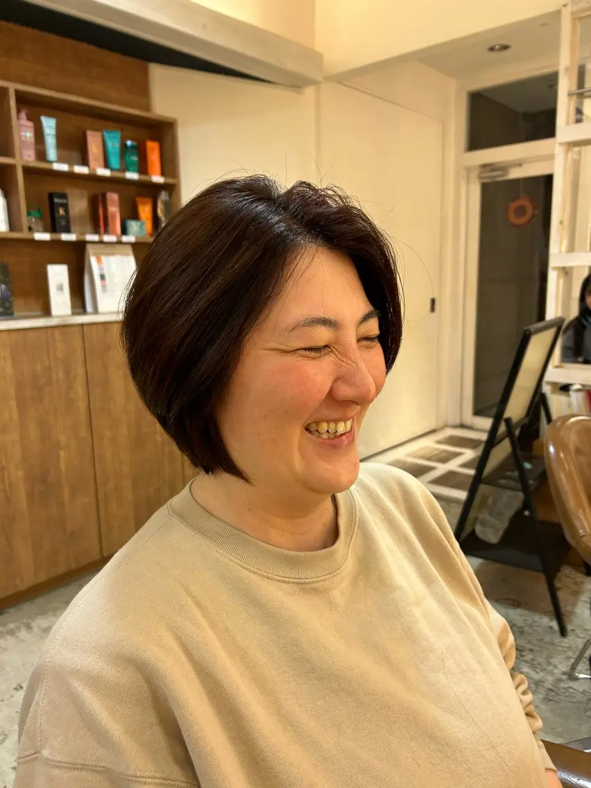 ショート レイヤー✨パーマ 🌙 nanacoのヘアスタイル