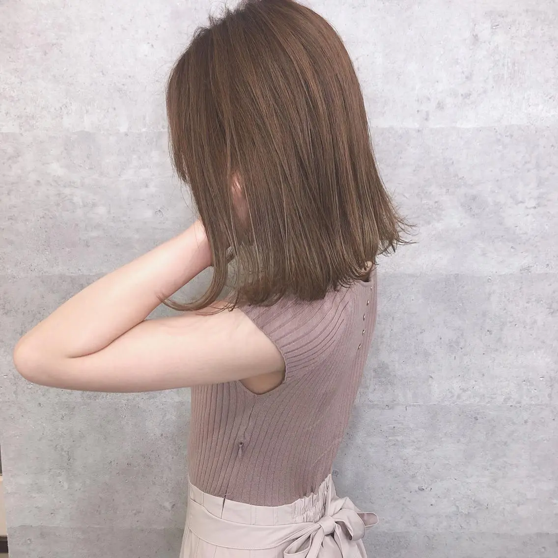 ミディアム カラー 髪質改善 中川 翔のヘアスタイル