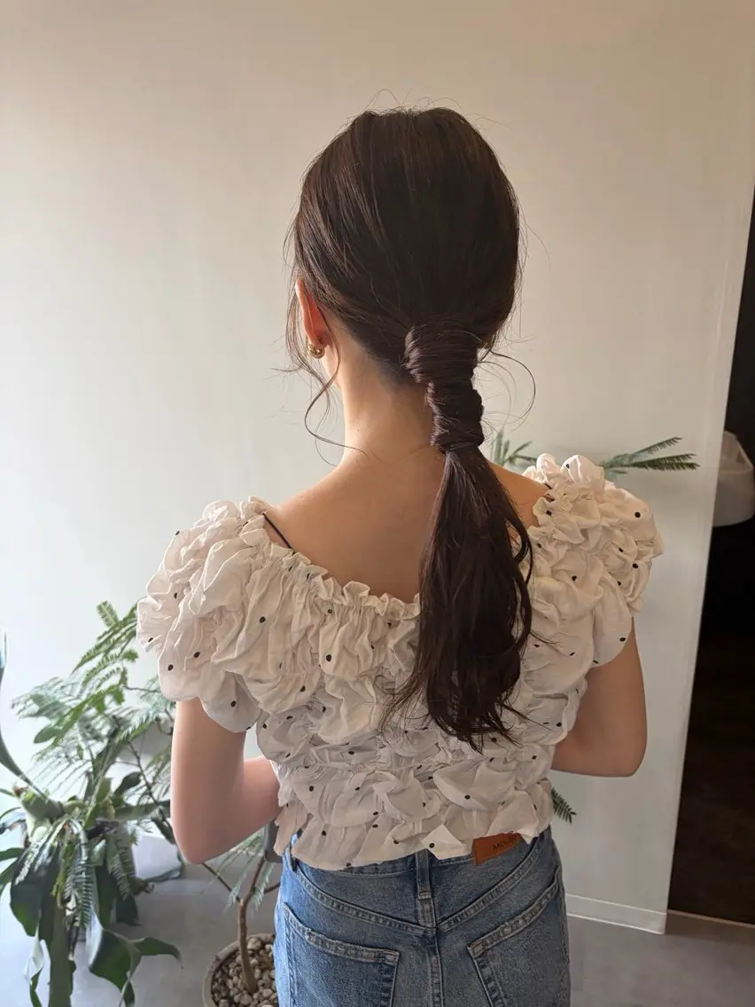 ロング カット ヘアカラー トリートメント 濱口 真優のヘアスタイル
