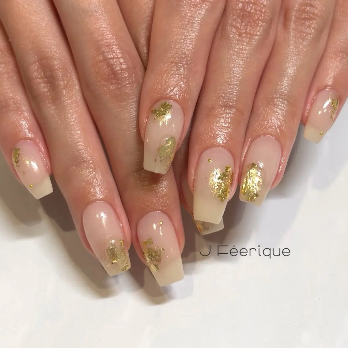 ネイル シンプルネイル ハンドネイル ハンドケア J Feerique ネイル/南森町のネイルデザイン