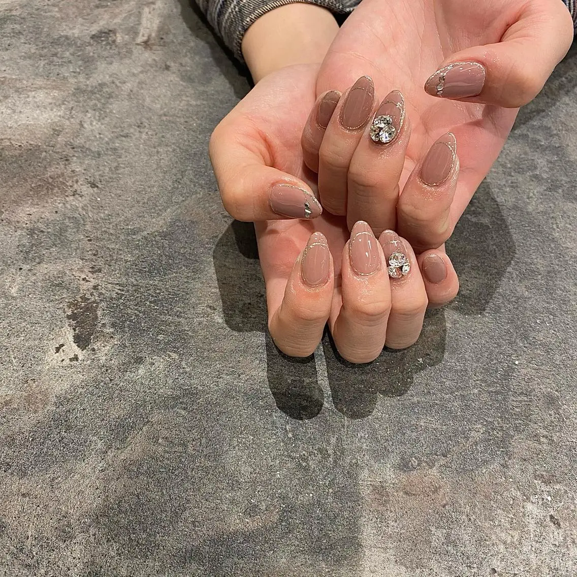 ネイル ラメ(グリッター) ハンドネイル 鶴田୨ৎmaison de NALIのネイルデザイン