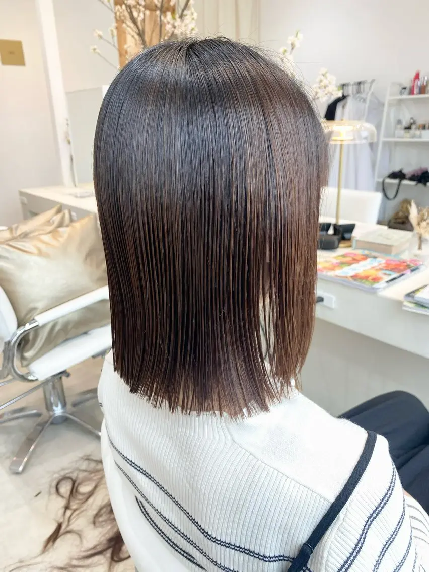 ミディアム 髪質改善 縮毛矯正 【un】 MANAのヘアスタイル
