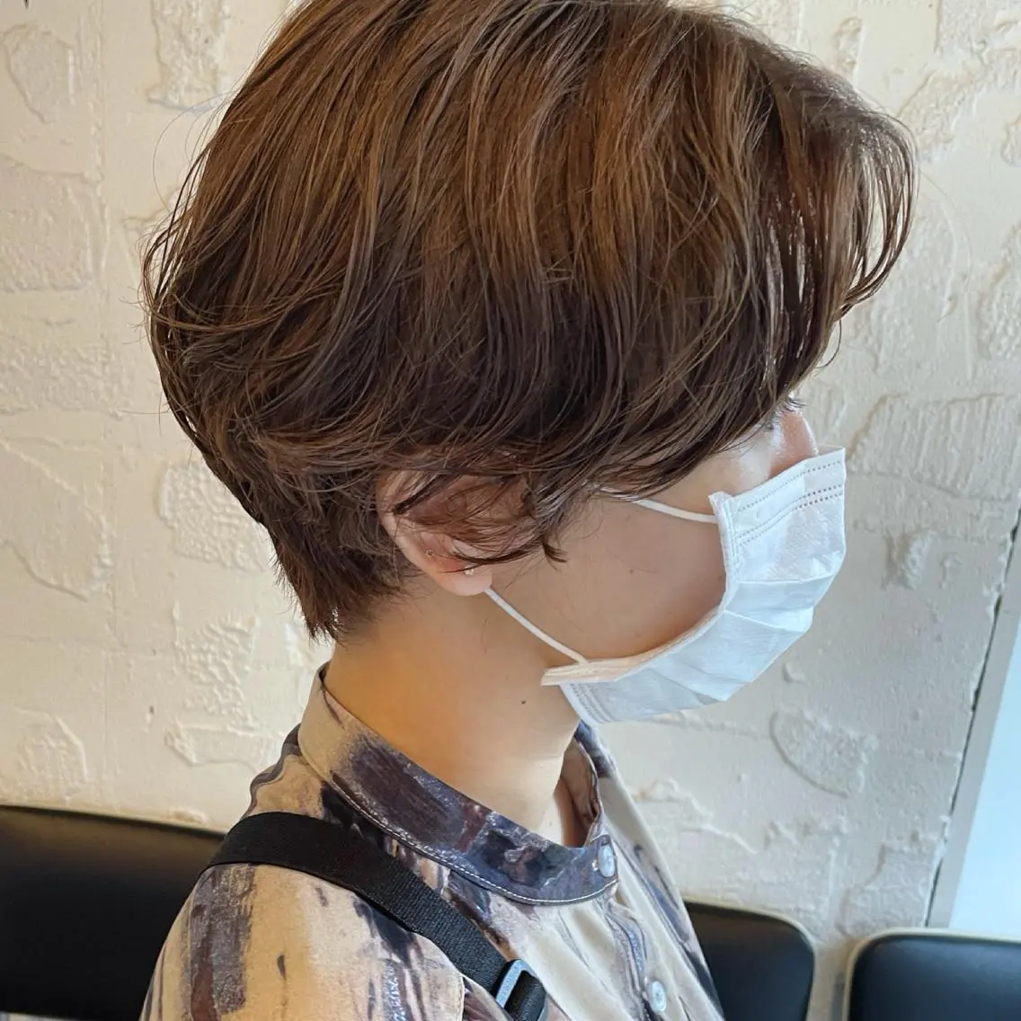 ショート パーマ ヘアアレンジ カット パーマ satsuki 暖色・ブラウンカラーのヘアスタイル