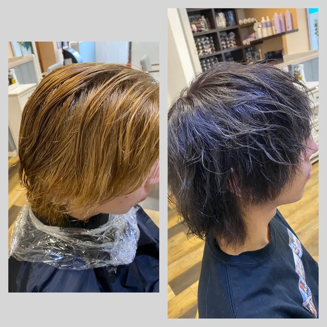 カラー ベージュカラー ブラウンカラー ダークブラウン シルバー 佐藤 沙也輝のヘアスタイル