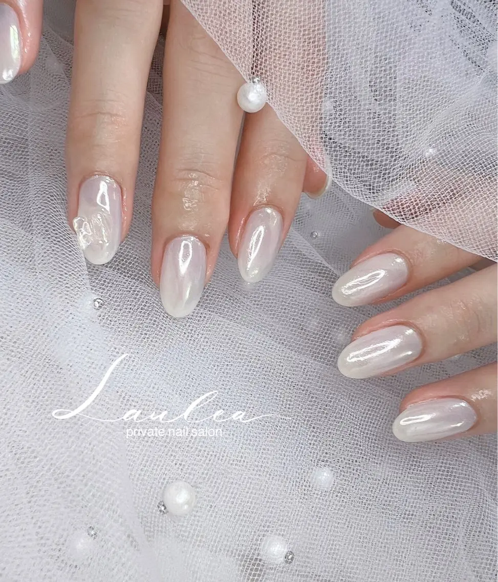 ネイル フットネイル ジェルネイル 韓国ネイル ミラーネイル ニュアンスネイル ハンドネイル nail salon Lauleaのネイルデザイン
