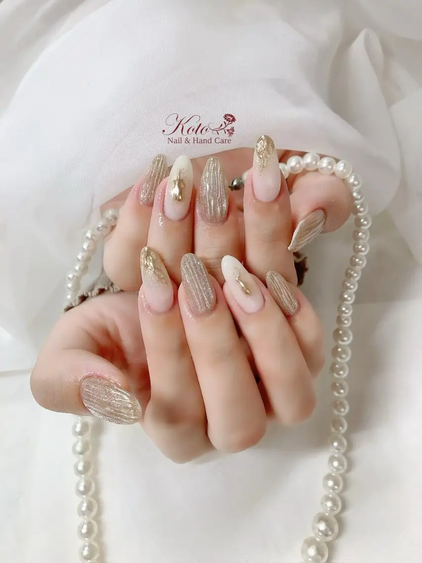ネイル 長さ出し ジェルネイル 持ち込み ニュアンスネイル 赤色 ハンドネイル Nail Salon KOTOのネイルデザイン