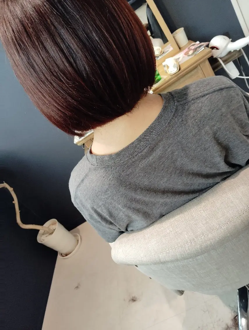 ミディアム ワンレンボブ ボブ 中村志保┃カット✂️ カラーモデル募集中のヘアスタイル