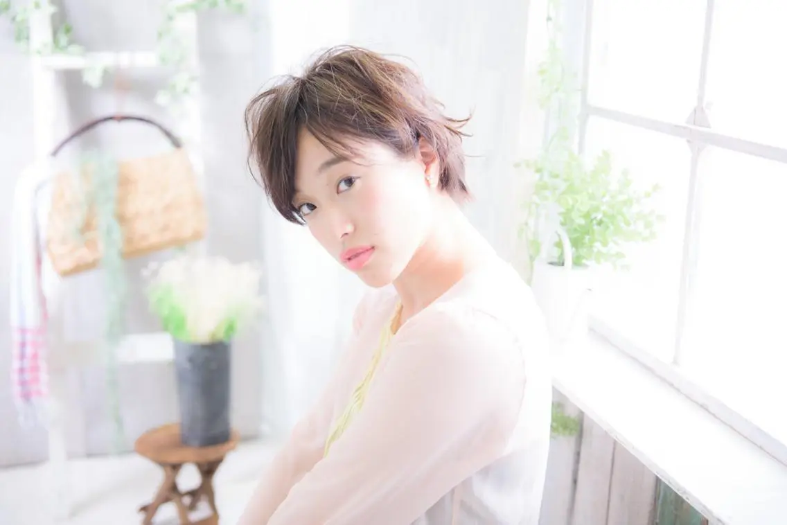 ショート カラー パーマ 【白髪ぼかし 専門GBG】自由が丘のヘアスタイル