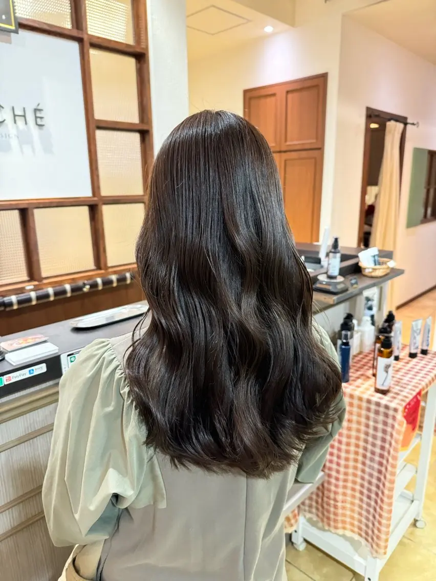 ロング カラー カット ヘアカラー ブランシェ神領店 稲垣 葵のヘアスタイル