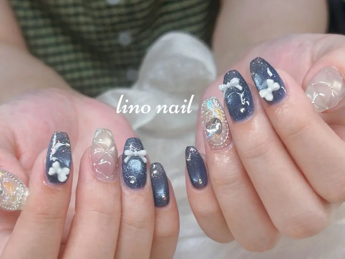 ネイル 長さ出し フットネイル 持ち込み ワンホンネイル ハンドネイル Lino Nailのネイルデザイン