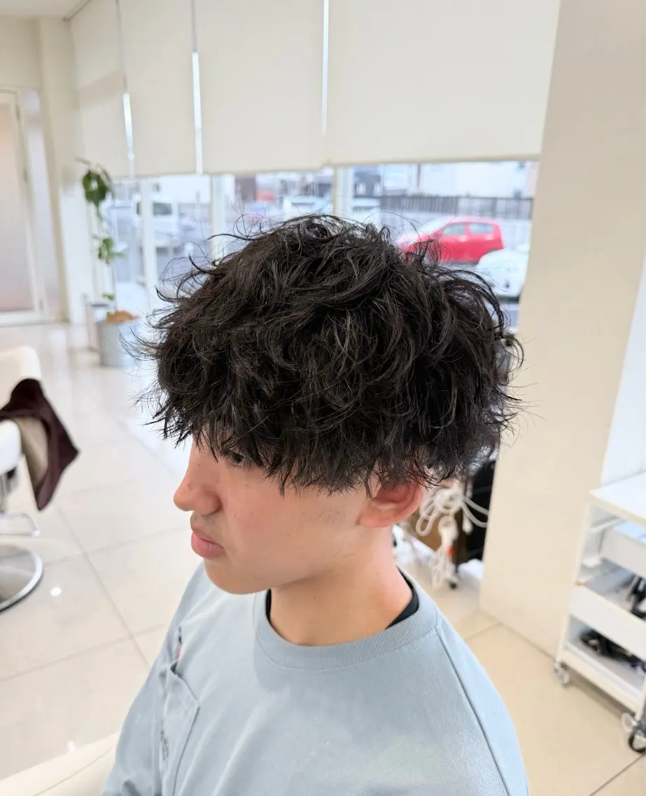 パーマ メンズ カット パーマ メンズ特化美容師 /真家雅樹🔥のヘアスタイル