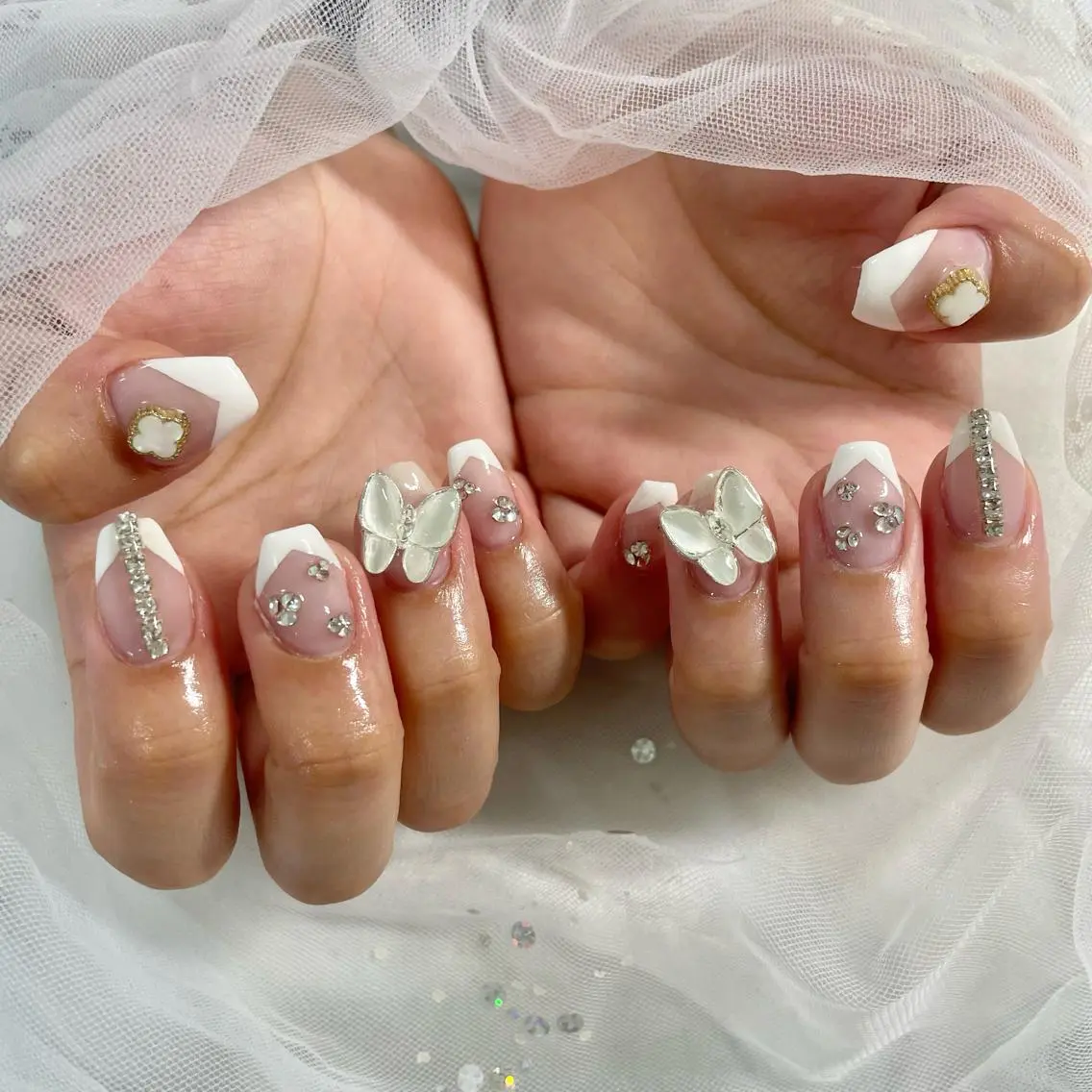 ネイル フレンチネイル 🎀AYAKO 🎀中韓ネイルのネイルデザイン