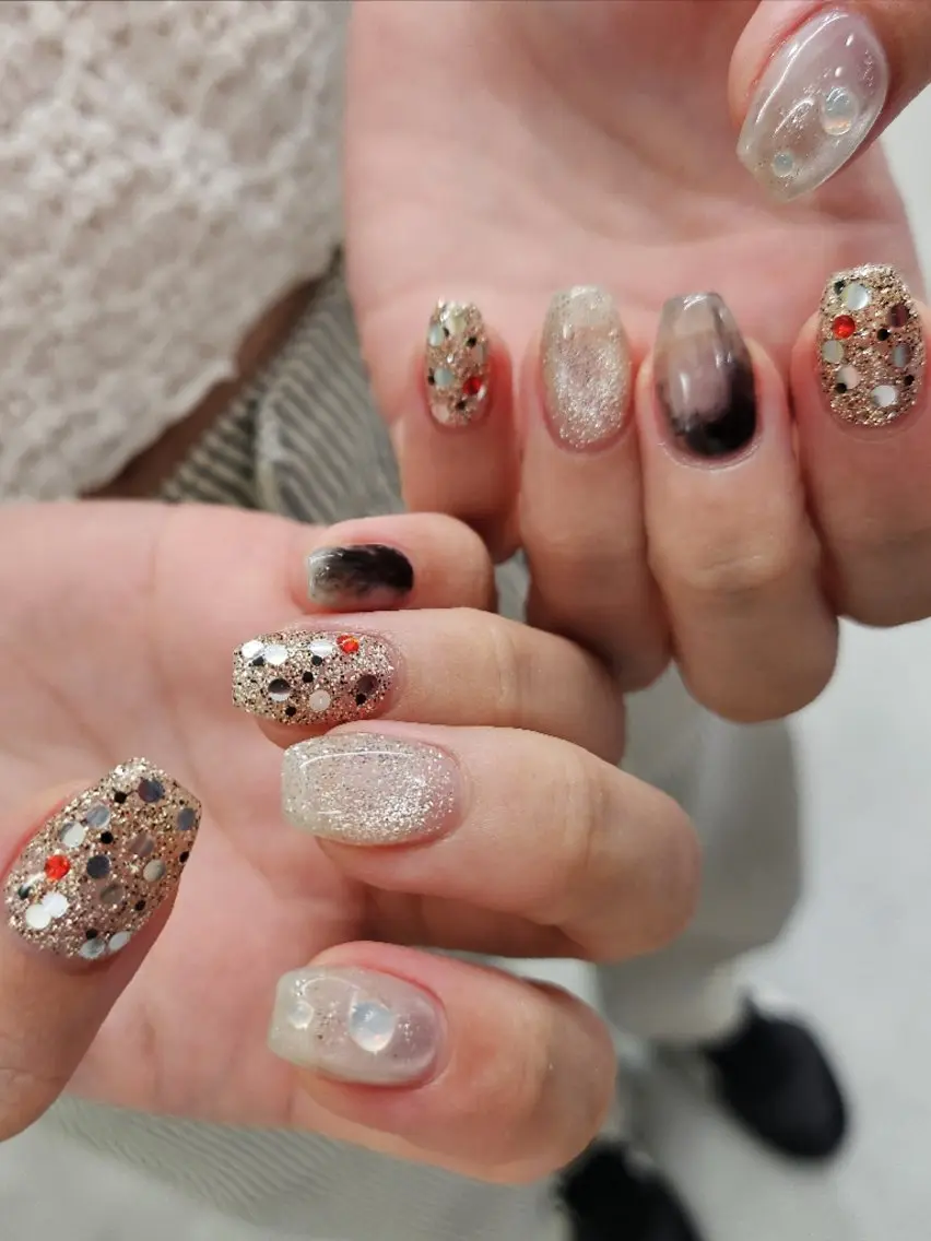 ネイル ジェルネイル 持ち込み ニュアンスネイル パラジェル puku nail 🌼kazu🌼のネイルデザイン