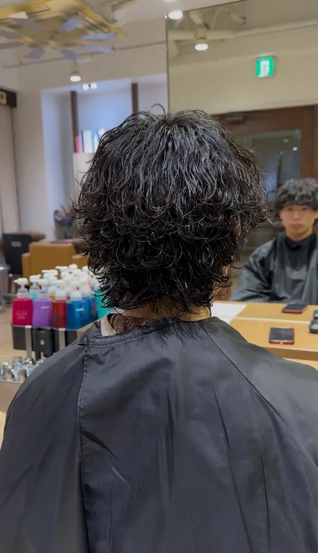 ショート メンズ カット パーマ メンズ特化/フェザー パーマ 和哉のヘアスタイル