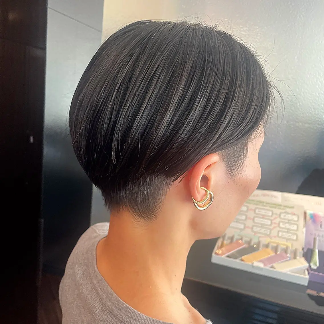 ショート ハンサムショート ショートヘア 前さこ 結衣のヘアスタイル