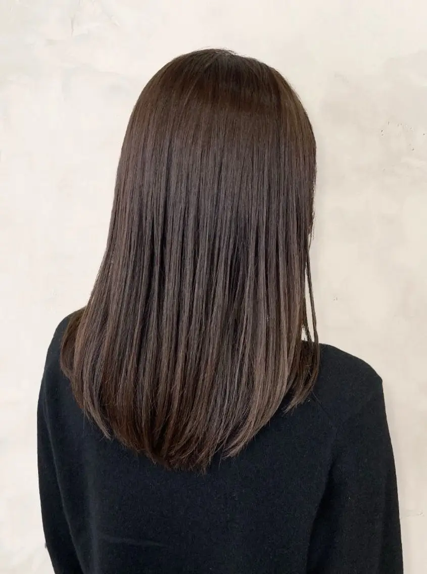 ロング カット 縮毛矯正 最小ダメージ縮毛矯正 /暖色カラー/Rieのヘアスタイル