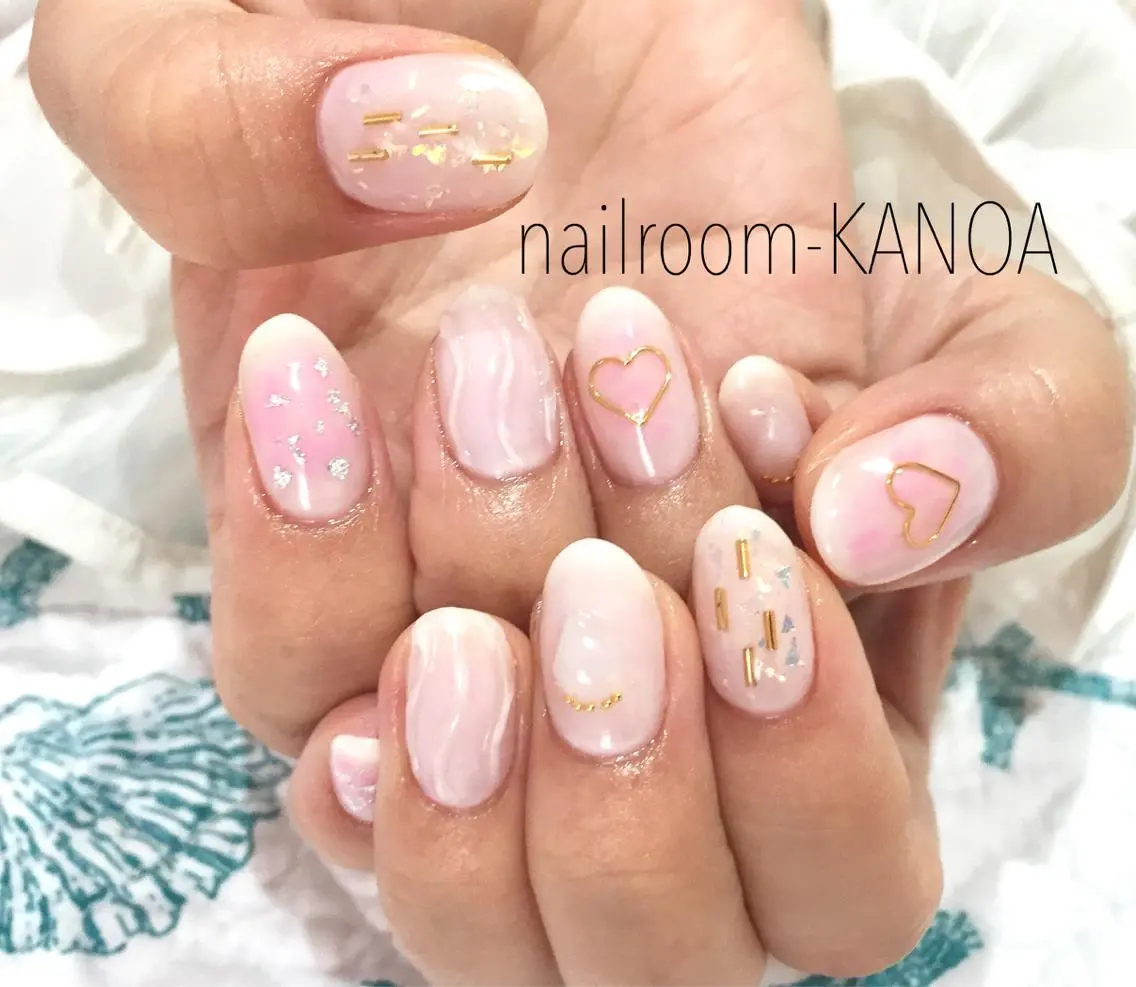 ネイル チークネイル ピンク nailroom- KANOAのネイルデザイン