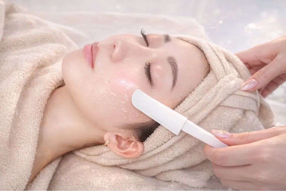 毛穴レス肌へ✨お顔脱毛＋炭酸泡パックサービス🫧　　　　￥5,500⇨￥2,200の写真