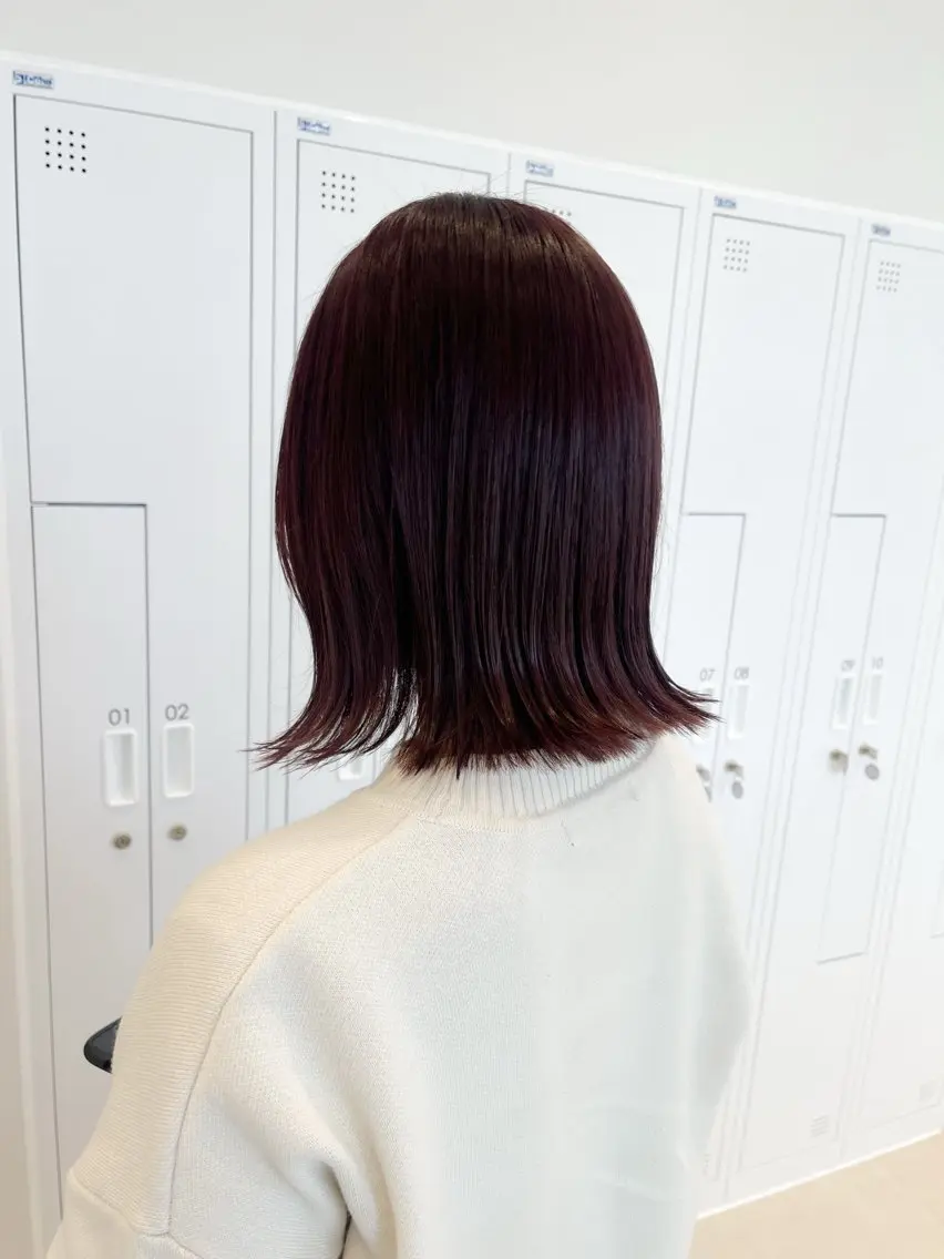 ミディアム カラー カット ヘアカラー トリートメント 艶カラー／ 髪質改善／arisaのヘアスタイル