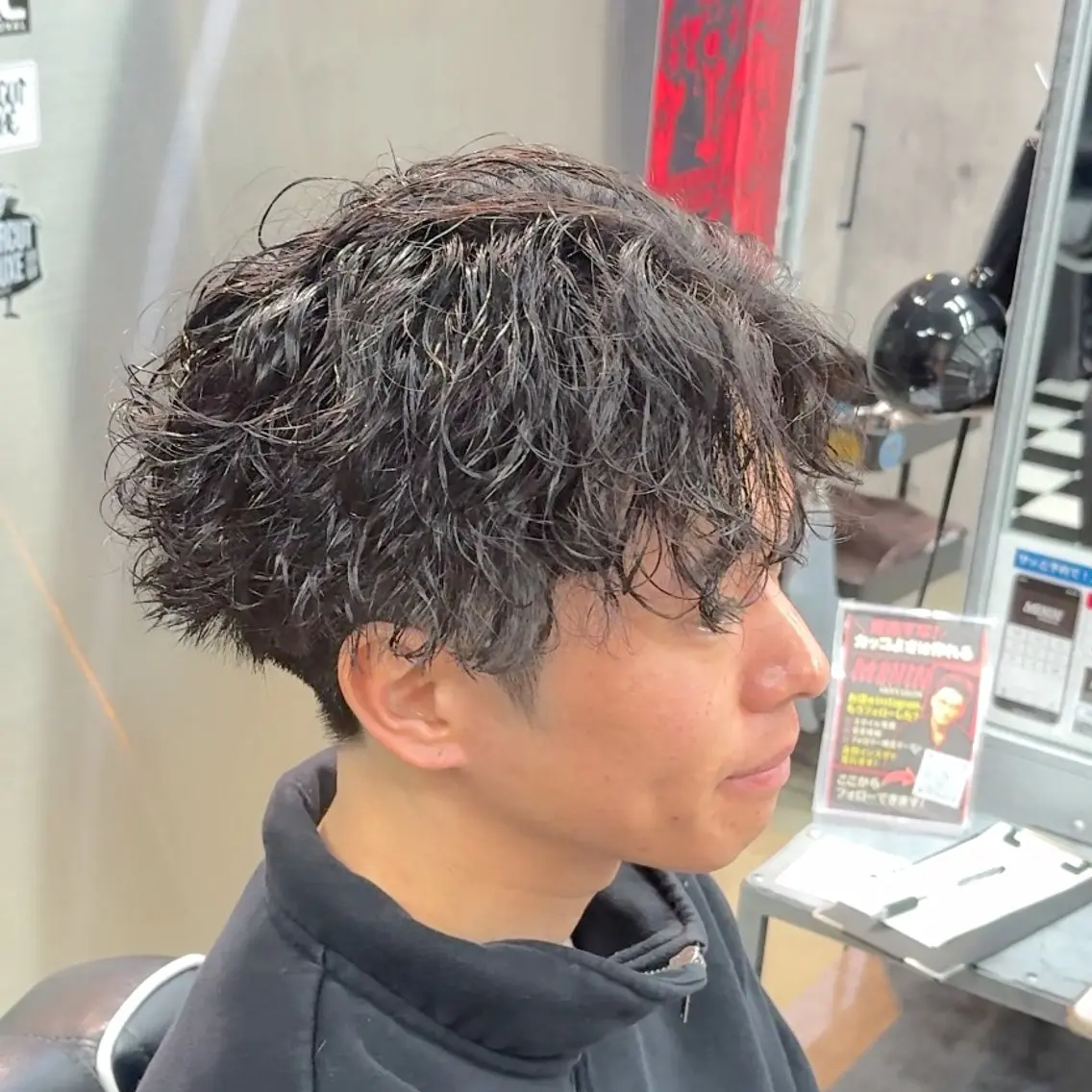 ショート パーマ ヘアアレンジ メンズ MENIN メンズ サロン 望月 涼太のヘアスタイル