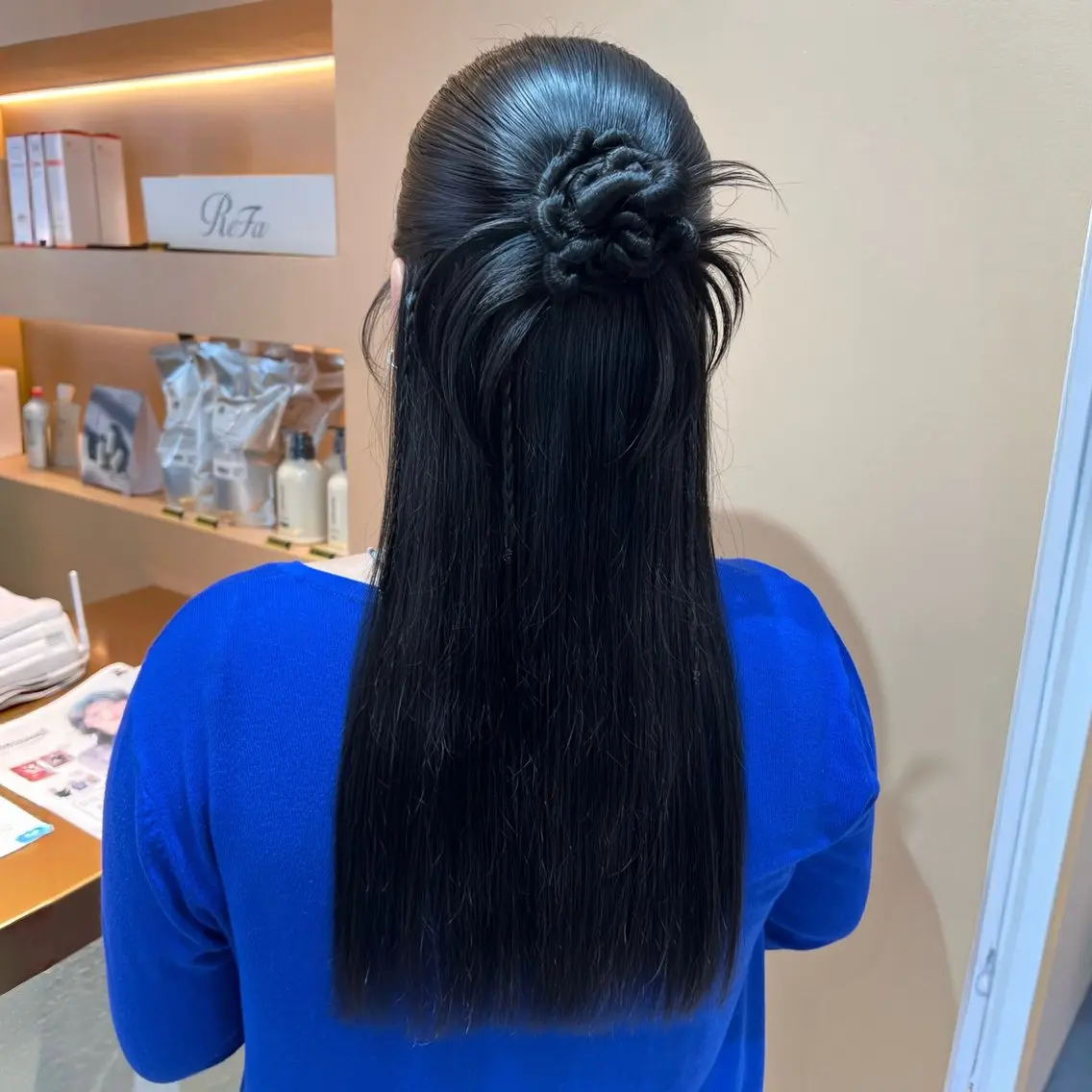 ロング ヘアアレンジ ハーフアップ ヘアセット ✨カチモリ✨レイヤー 韓国ヘア🇰🇷ゆいのヘアスタイル