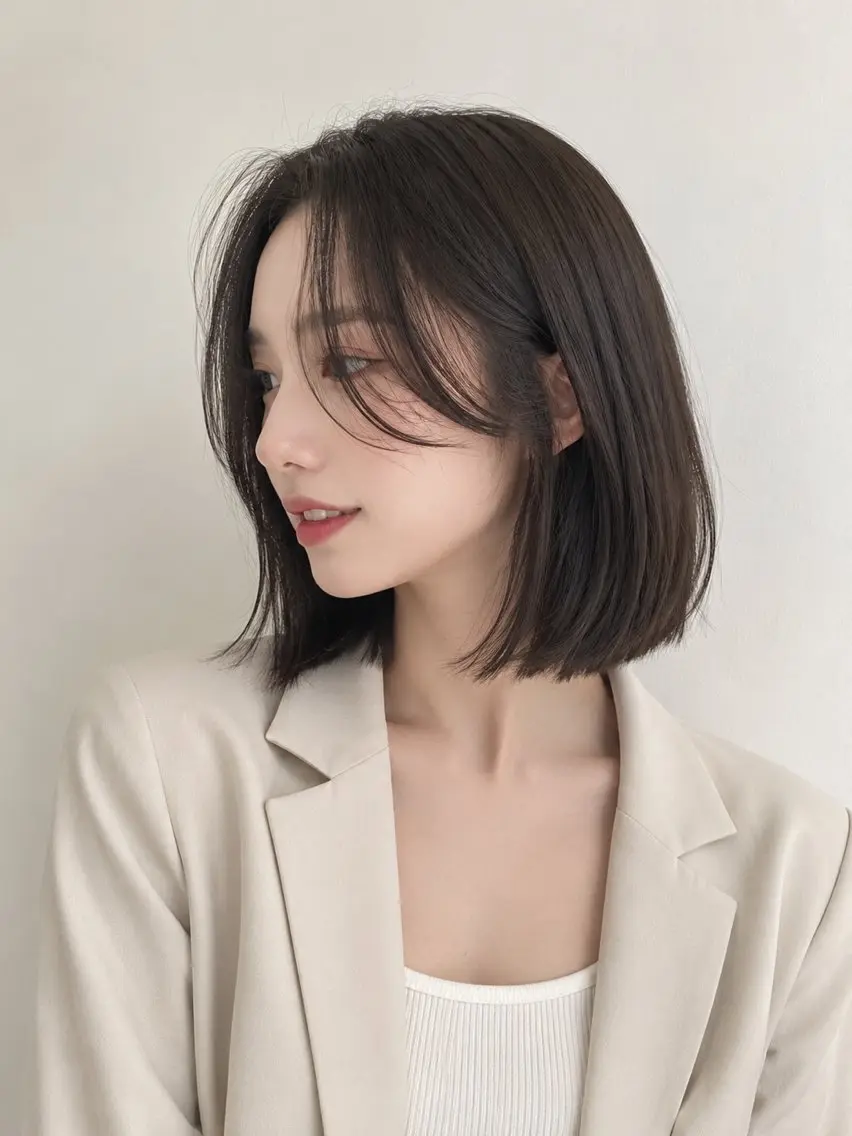 ショート カラー ボブ くびれヘア 顔周りカット 小顔カット カット ヘアカラー トリートメント モテ🤍トレンドヘア /新宿/ワカナのヘアスタイル
