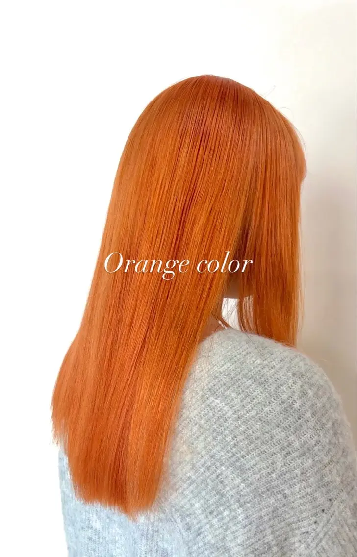 カラー オレンジ ヘアカラー 🎨みっきー ダブルカラー✨のヘアスタイル