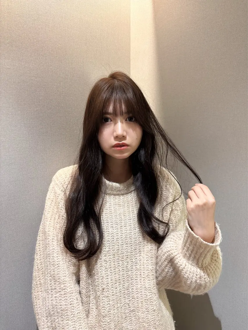 ロング カラー ベージュカラー 髪質改善カラー ベージュ🤎YUMEのヘアスタイル