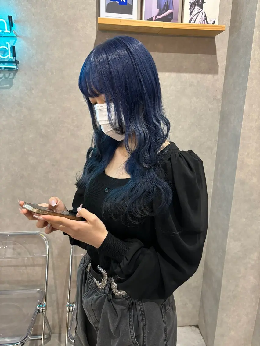 ロング カラー バレイヤージュ ブリーチ ケアブリーチ ダブルカラー イヤリングカラー 長谷川 湧のヘアスタイル
