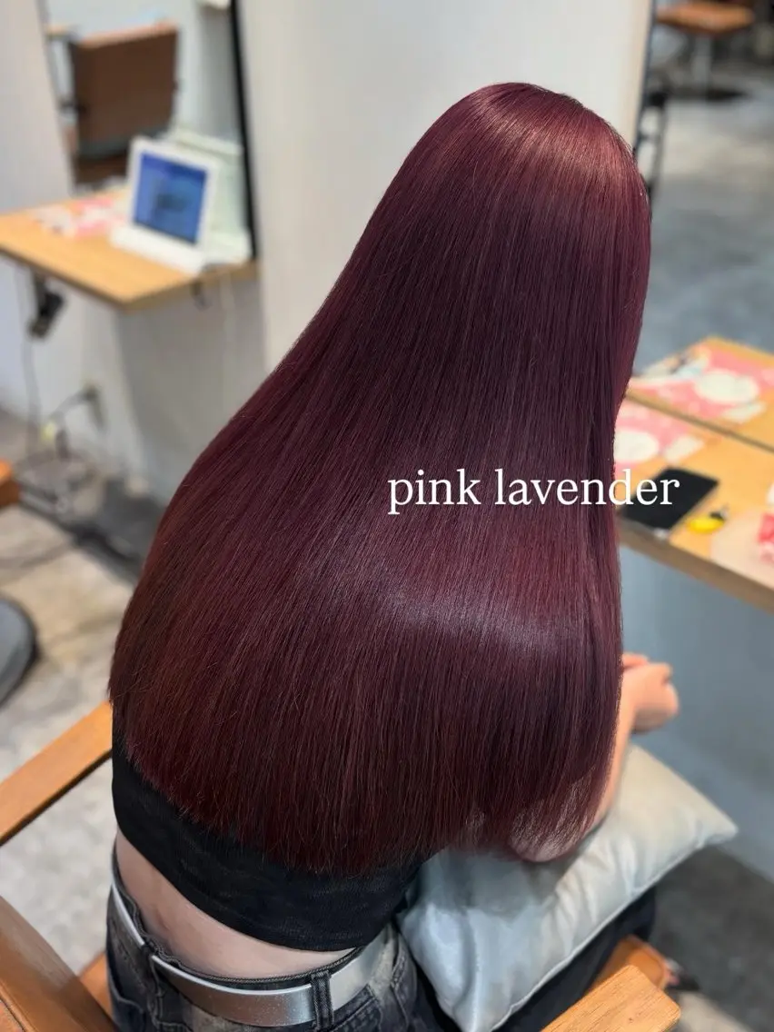 ロング カラー ブリーチ ラベンダーカラー ピンクカラー ピンクラベンダー ヘアカラー トリートメント non. ダブルカラー🎀🤍のヘアスタイル