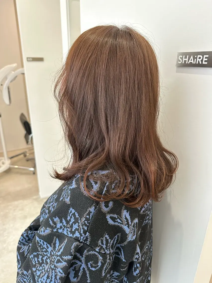 ミディアム カラー カット ヘアカラー トリートメント レイヤー/ナチュラル 💐nao.のヘアスタイル