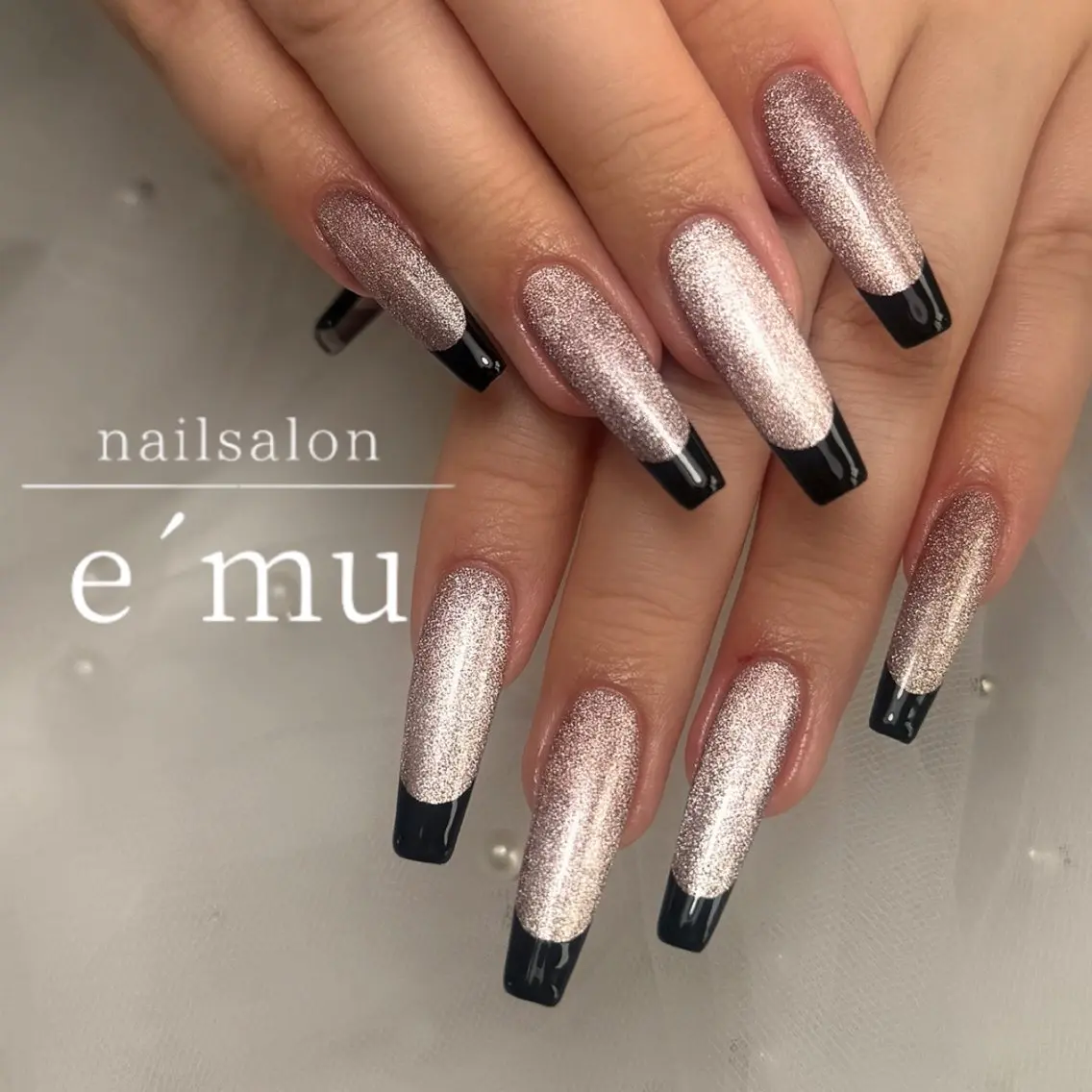 ネイル フレンチネイル マグネットネイル nailsalon e´muのネイルデザイン