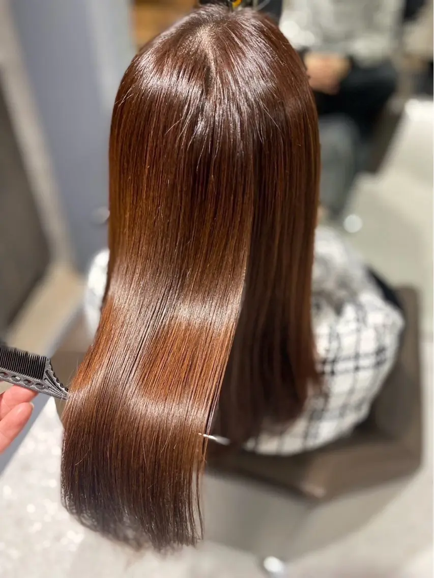【✨️縮毛矯正＋X treatment coreme treatment✨️】   カット込みの写真