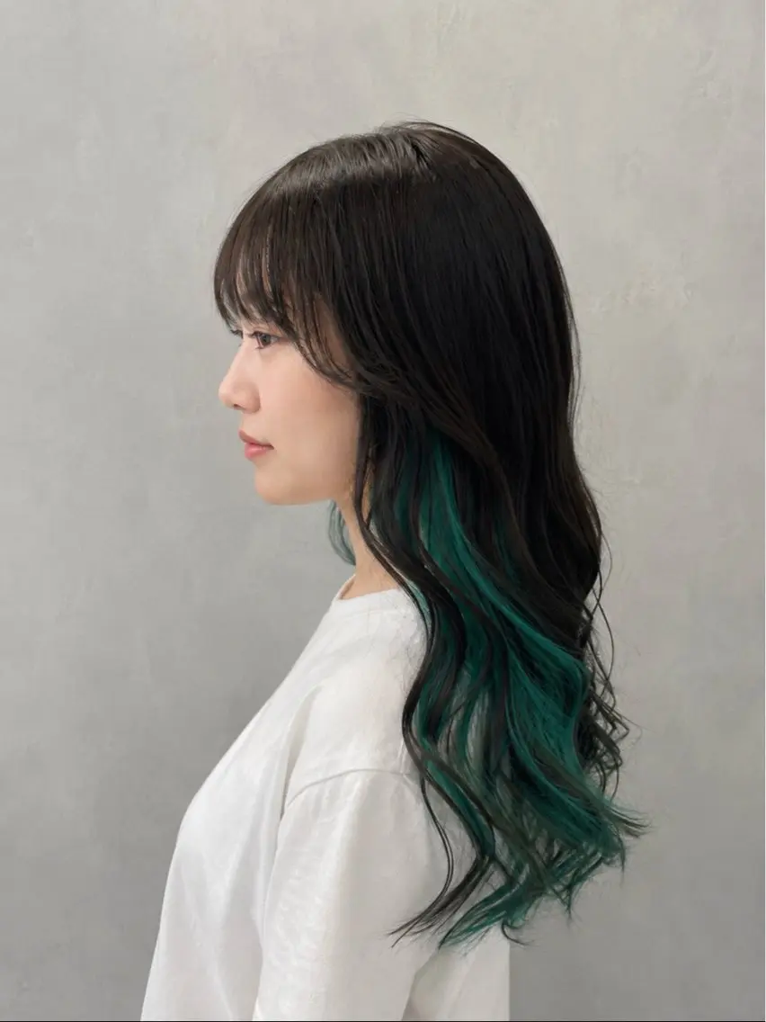 ロング カラー インナーカラー 韓国風ヘア ロング カット ヘアカラー トリートメント 【enil代表】 杉林和哉のヘアスタイル
