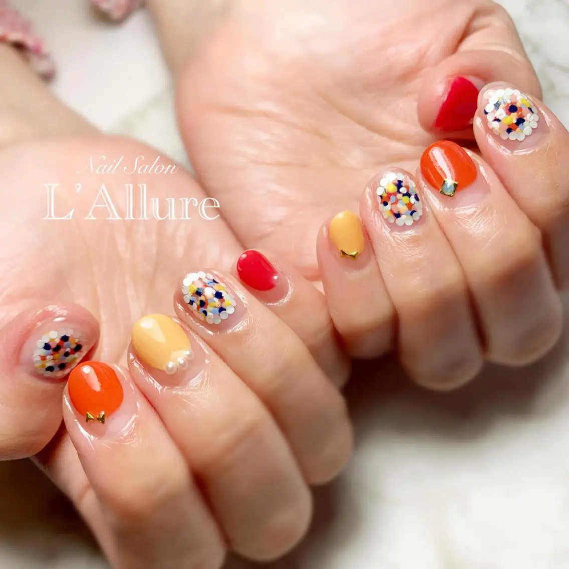 ショート ハンドネイル Nail Salon L’Allureのネイルデザイン