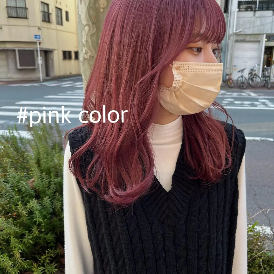 ロング カラー ブリーチ ダブルカラー ピンクカラー 韓国風ヘア レイヤーカット カット ヘアカラー トリートメント 萌花　moeka /韓国/レイヤーのヘアスタイル