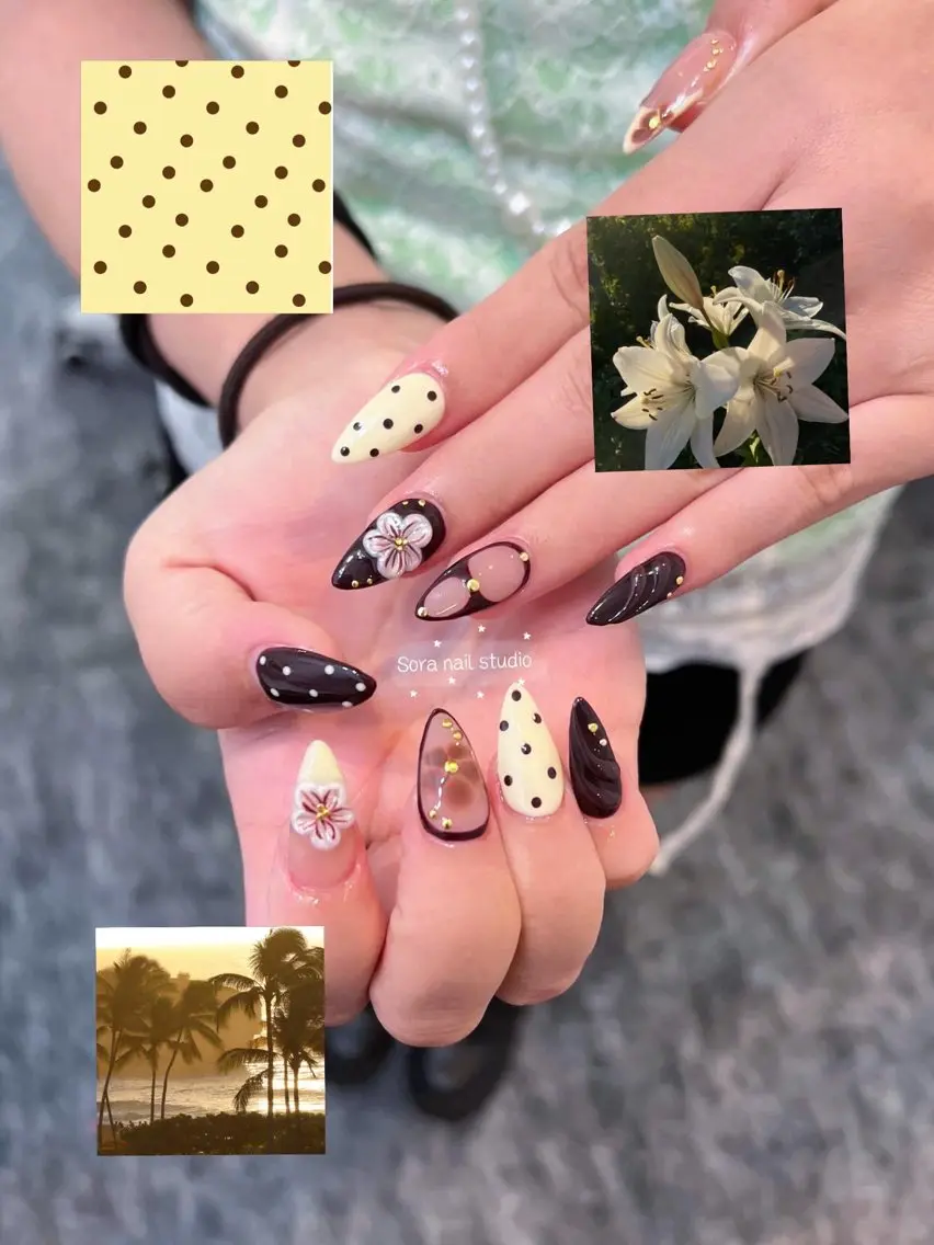 ネイル ハート 韓国ネイル 春ネイル 夏ネイル バレンタイン Sora nail 長さ出し専門店のネイルデザイン