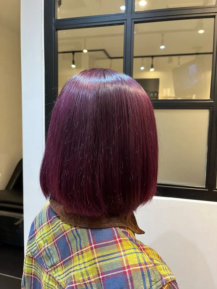 ショート ヘアカラー トリートメント Rika🎀美髪矯正 /透明感カラー🫧のヘアスタイル