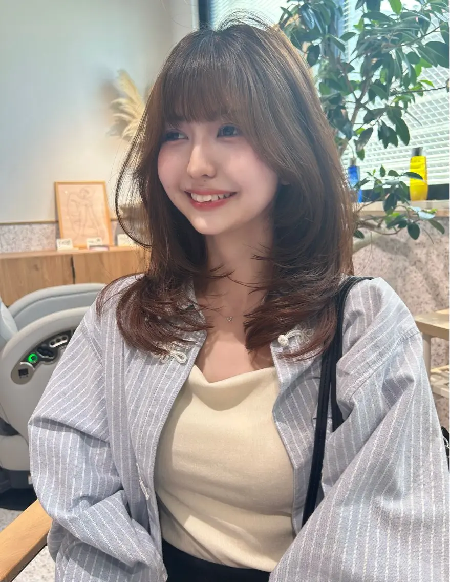 ロング カラー ヘアアレンジ カット ヘアカラー トリートメント トレンドレイヤー カット/mihoのヘアスタイル