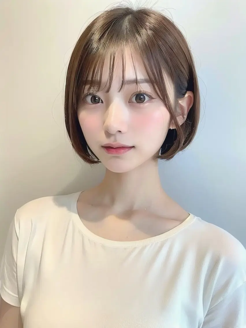 ショート カラー ブリーチ ダブルカラー インナーカラー ブリーチなしカラー 髪質改善 🩵髪質改善🩵 韓国ヘア🩵花澤みりのヘアスタイル