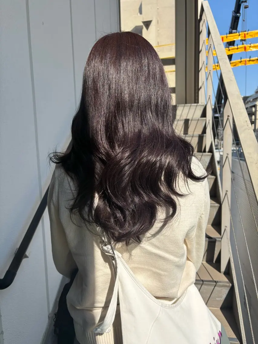 セミロング カラー ブリーチ ダブルカラー ブリーチなしカラー カット ヘアカラー ichika/福岡 /透明感カラー🤎のヘアスタイル