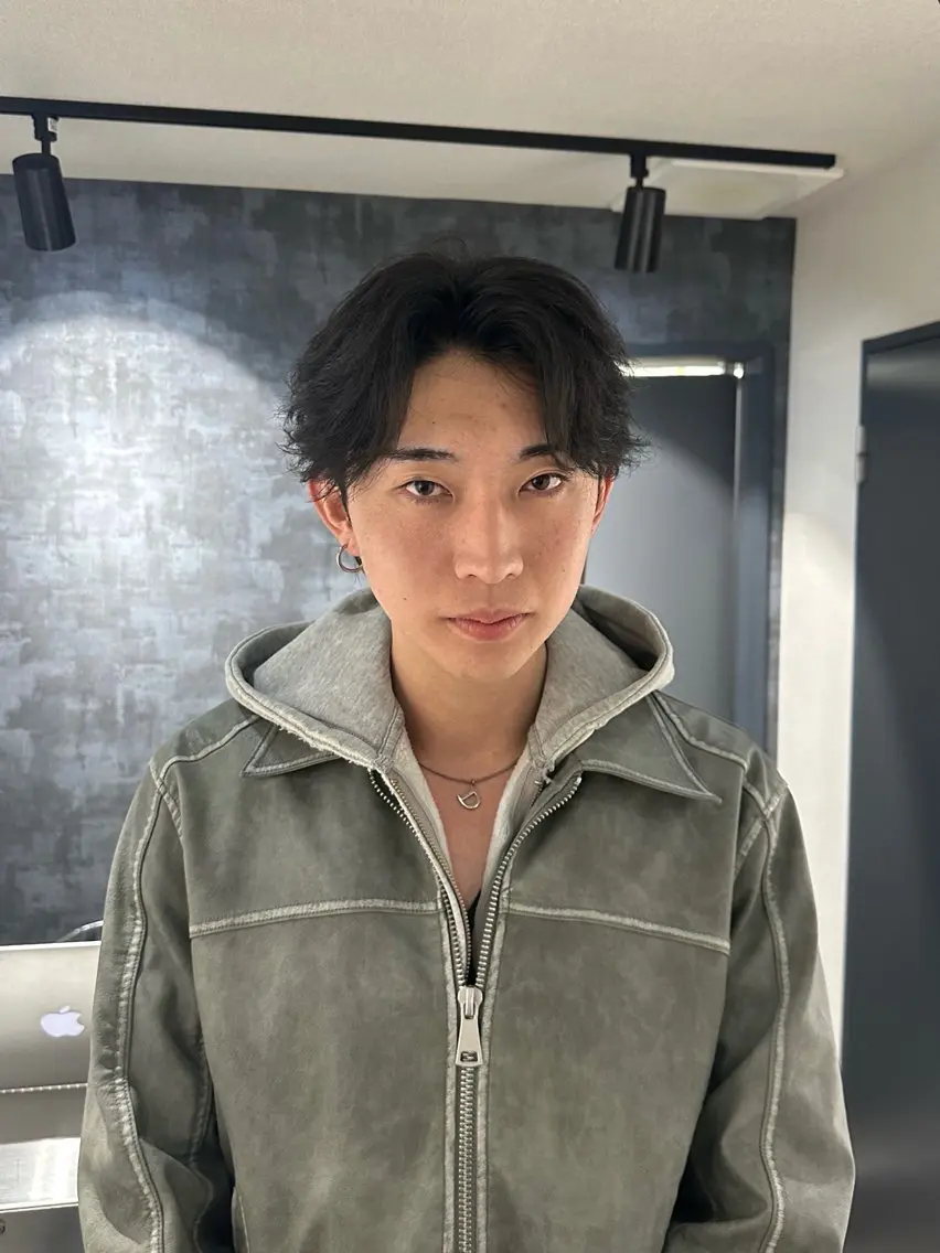 メンズ センターパート 💈原宿指名No.1 センターパート💈のヘアスタイル