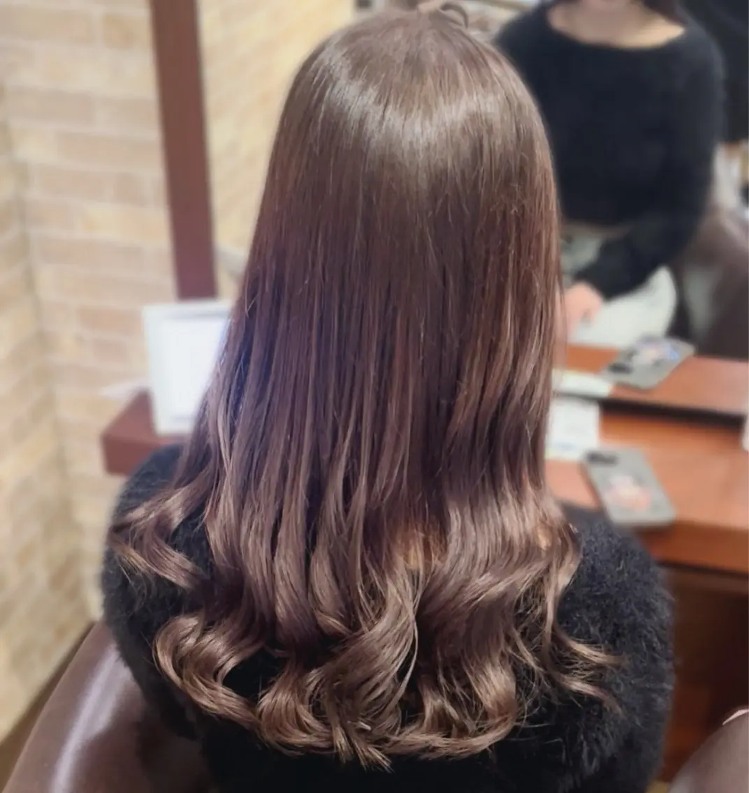 セミロング カラー ヘアアレンジ ブラウンカラー 透明感カラー ラベンダーカラー モカブラウン Mizuki 🐰🌟のヘアスタイル