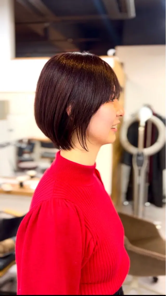 ショート カラー ボブ ショートヘア カット 縮毛矯正 表参道【髪質改善】 宮嶋勇太のヘアスタイル