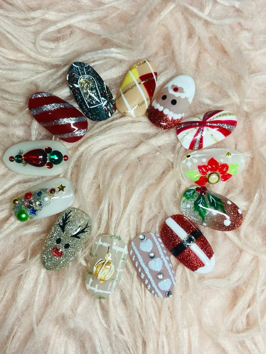 ネイル 冬ネイル クリスマス HandSnail 座間ネイルサロンのネイルデザイン